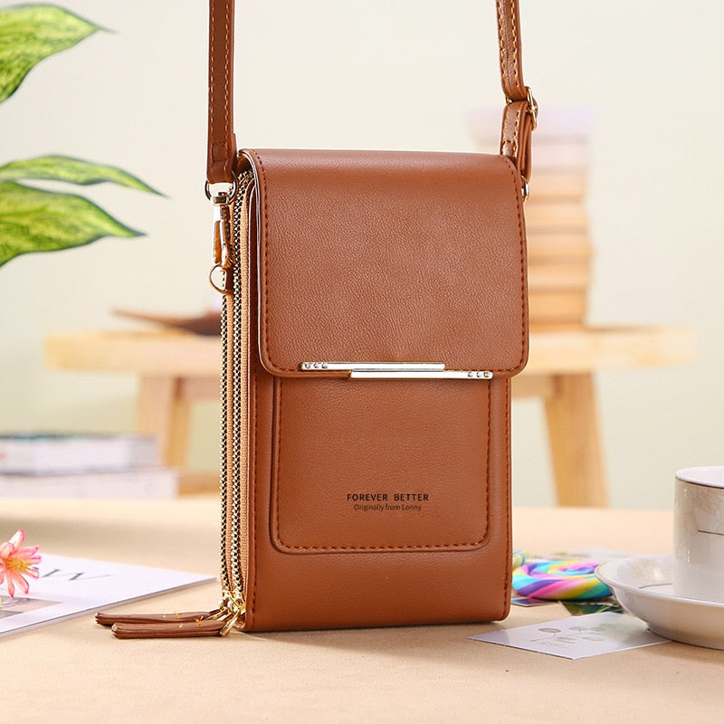Bolsa Carteira Com Visor Para Celular Tecnologia Antifurto