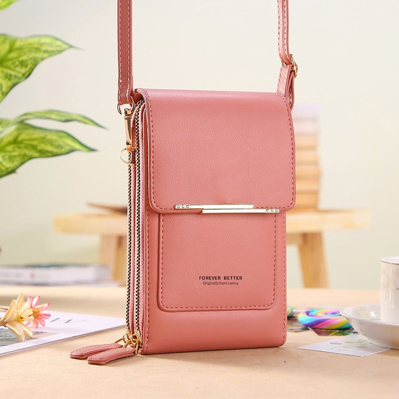 Bolsa Carteira Com Visor Para Celular Tecnologia Antifurto
