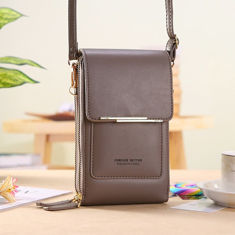 Bolsa Carteira Com Visor Para Celular Tecnologia Antifurto