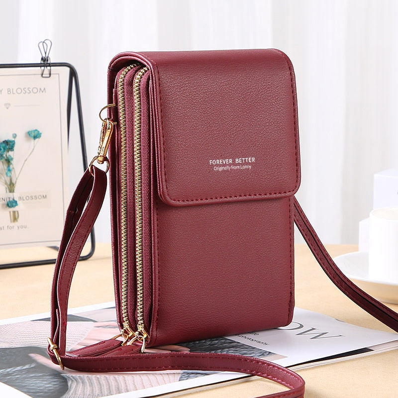 Bolsa Carteira Com Visor Para Celular Tecnologia Antifurto