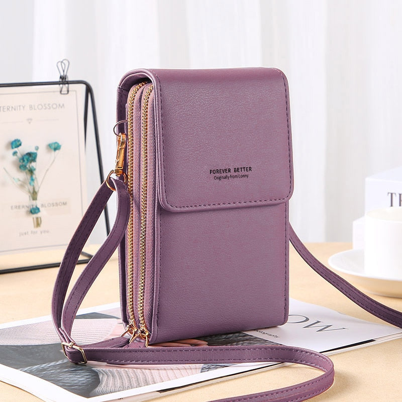 Bolsa Carteira Com Visor Para Celular Tecnologia Antifurto