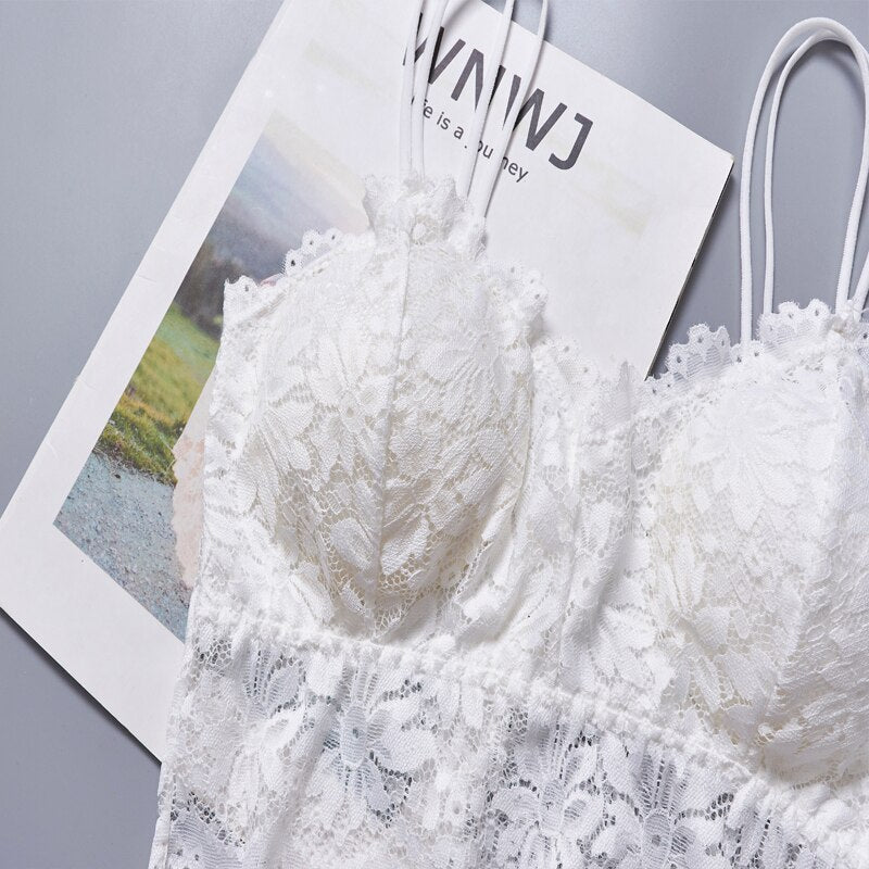 Top Sutiã Anabelly Bojo Removível Renda Floral
