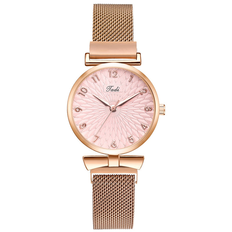 Relógio Feminino Luxo Quartzo + Pulseira