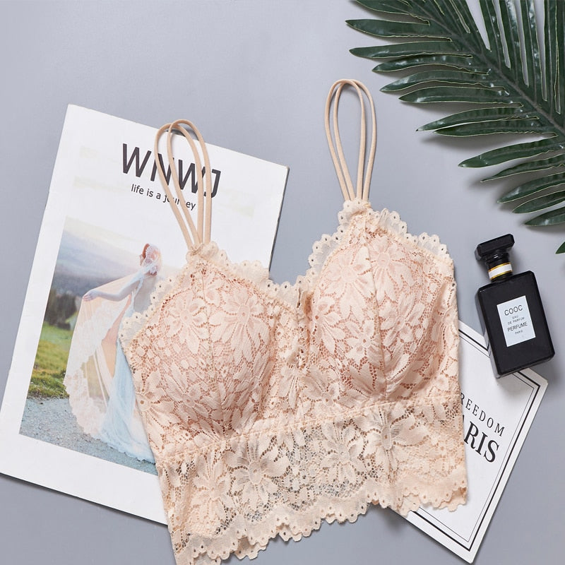 Top Sutiã Anabelly Bojo Removível Renda Floral