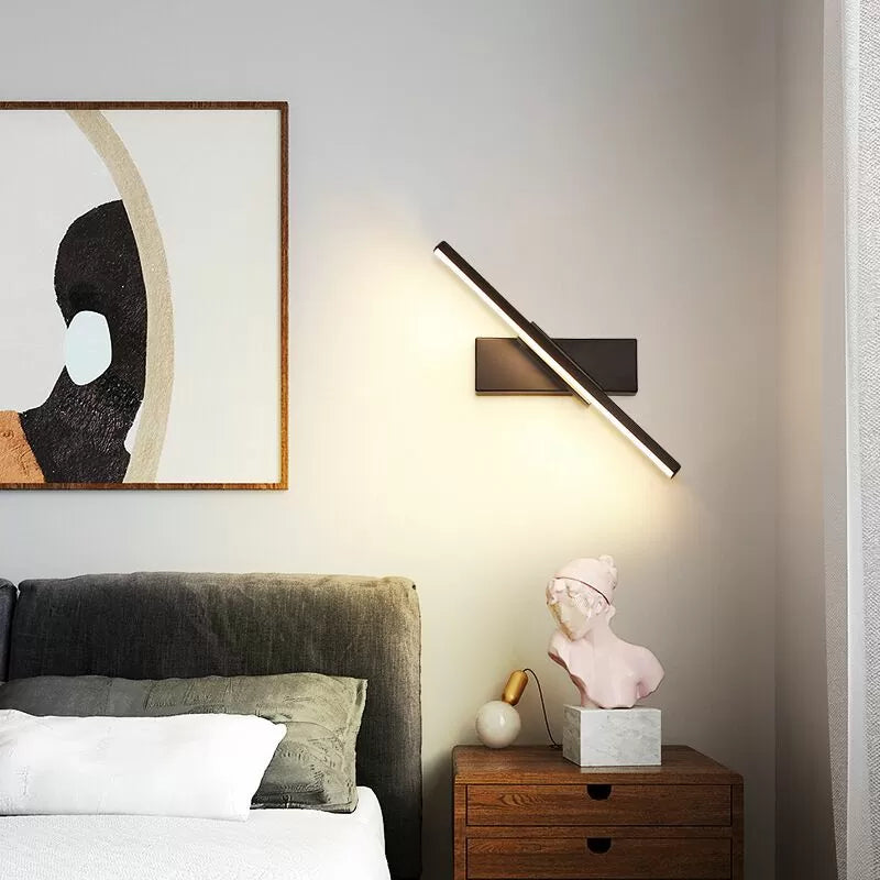 Luminária de Parede Giratória 330° Para Quarto Sala Moderna Luz de Parede LED