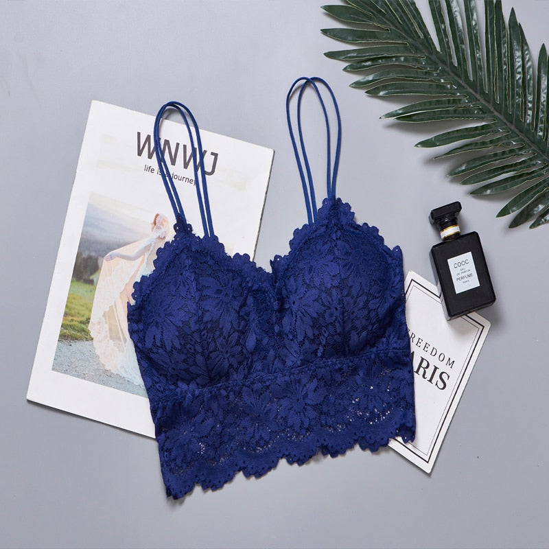 Top Sutiã Anabelly Bojo Removível Renda Floral