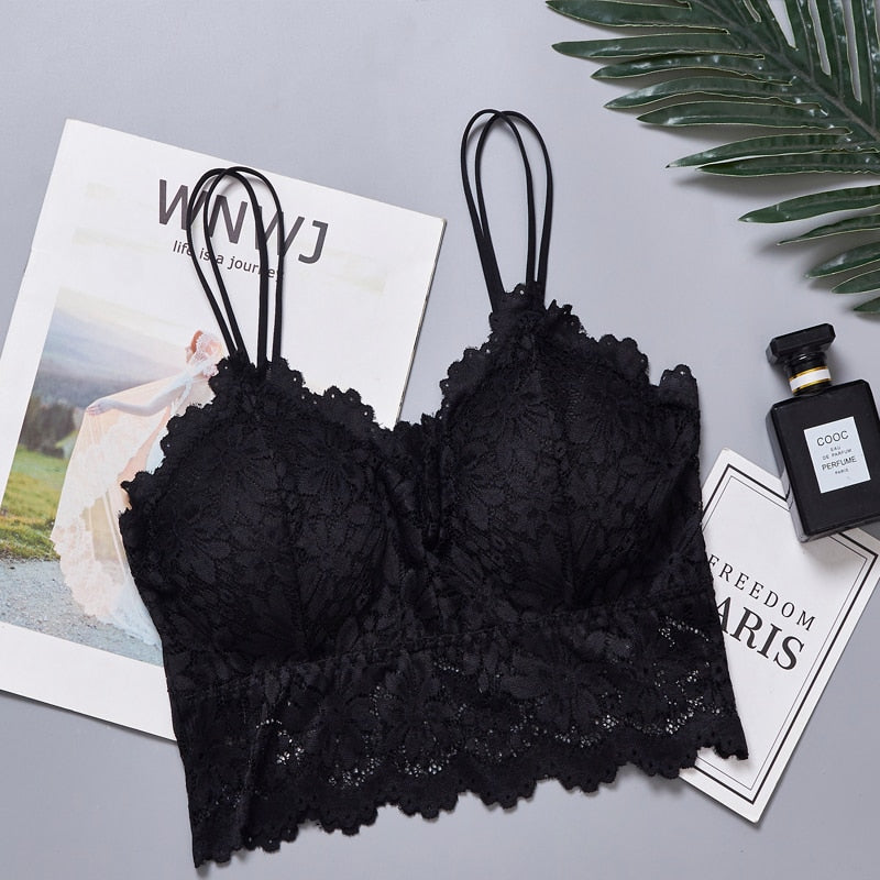 Top Sutiã Anabelly Bojo Removível Renda Floral