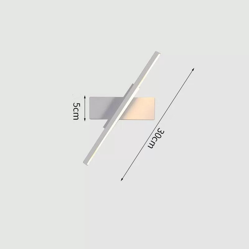 Luminária de Parede Giratória 330° Para Quarto Sala Moderna Luz de Parede LED
