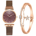 Relógio Feminino Luxo Quartzo + Pulseira