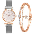 Relógio Feminino Luxo Quartzo + Pulseira